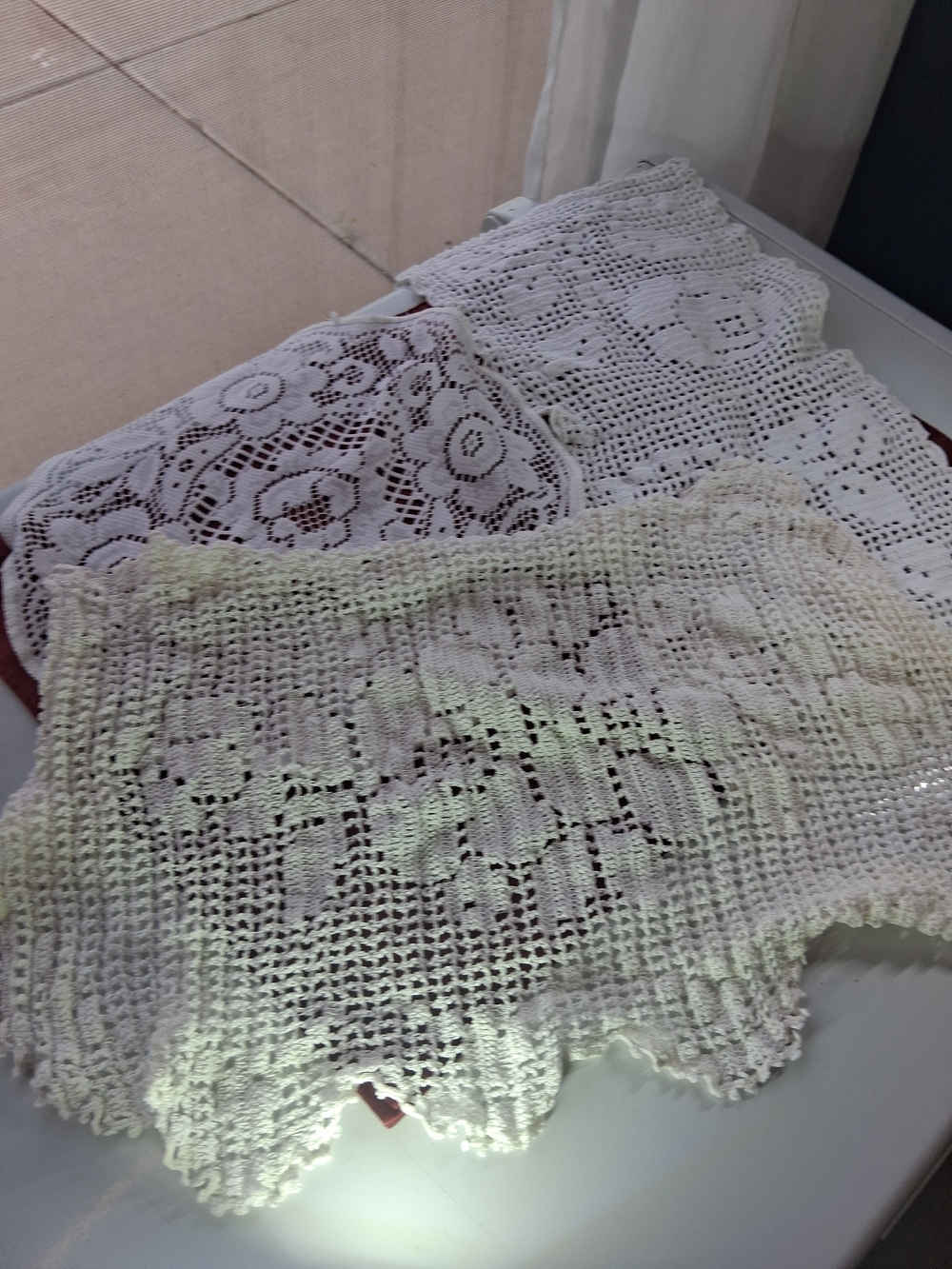 Handmade White Crochet Doilies - Home Accents